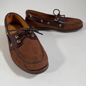 Sperry Gold Cup Authentic Original Brown Leather Boat Shoes Mens 13 M STS10216